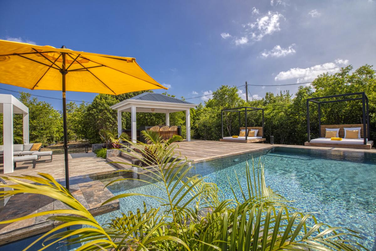Location villa Saint Martin Terres Basses - Villa 2 chambres 4 personnes - piscine - jardin tropical - 2700m de la plage de Baie Rouge (3)